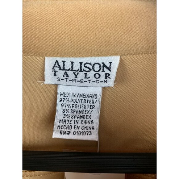 Allison Taylor Stretch Button-Up Shirt Medium Chamois Polyester Spandex - Picture 4 of 5